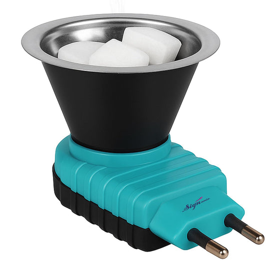Signamio Home Fragrance Products: Camphor Diffuser Burner, Kapoor Dani Electrical Camphor, Aroma Burner & Bakhoor Burner for Home-Blue