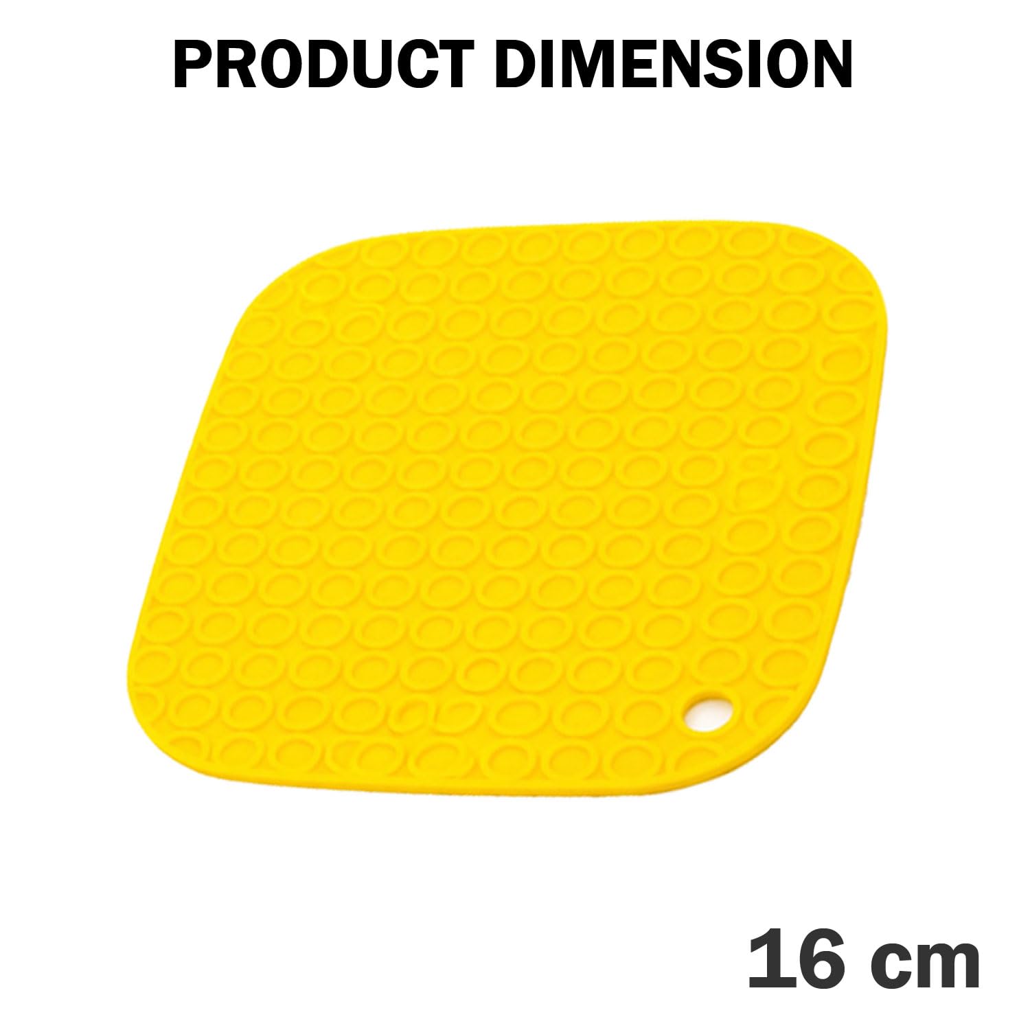 Signamio Silicone Mat for Kitchen - Pack of 4 Square Heat Resistant Coasters for Dining Table for Hot Pots - Durable Trivet Heat Mats for Added Protection and Style
