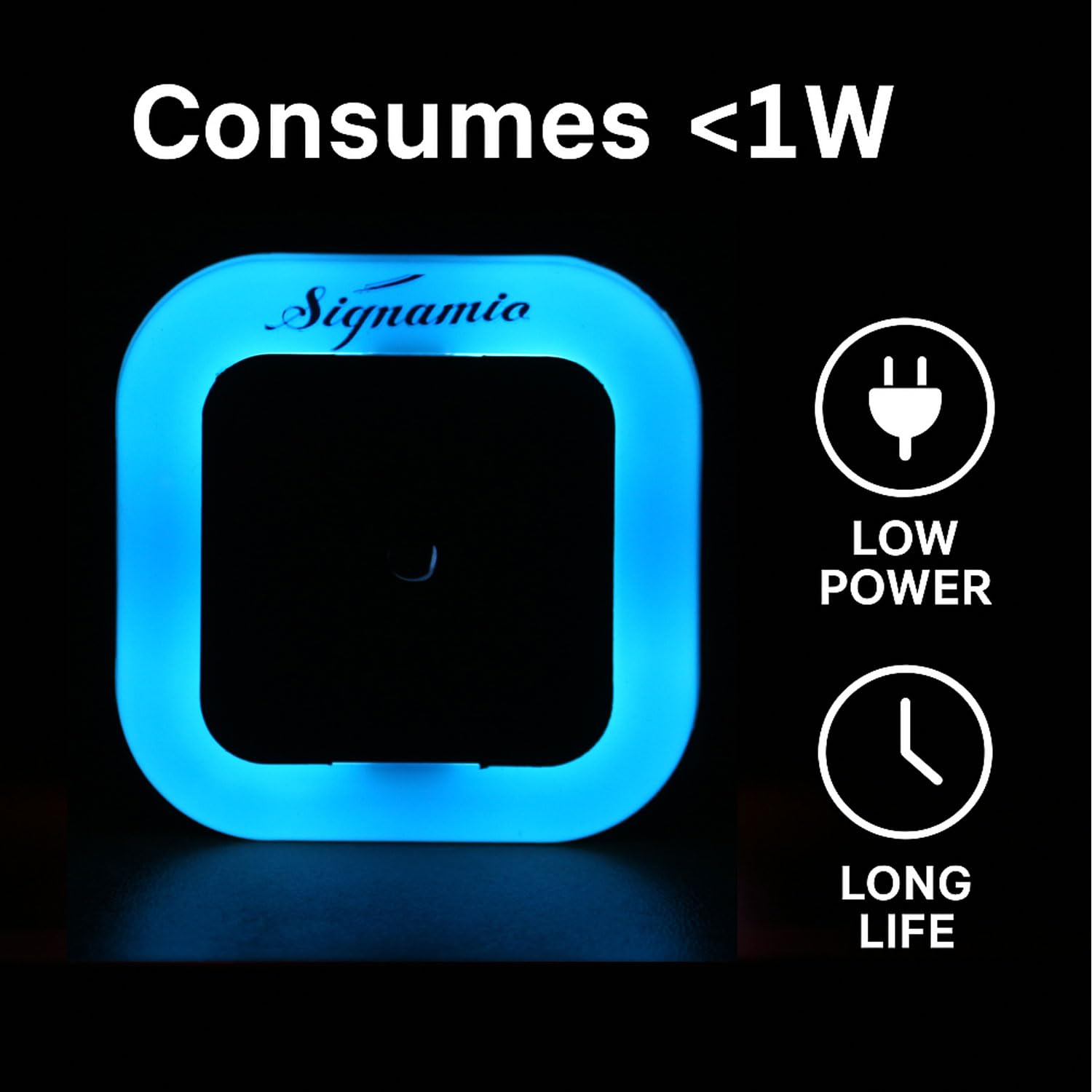 Signamio 1 Pcs Sensor Light for Home Indoor - Smart Motion Sensor LED Light, Automatic On/Off Night Lamp, Energy-Saving 0.5W for Bedroom, Bedside, Home Use-Blue