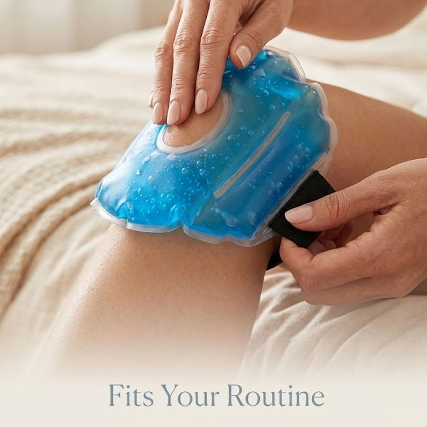 SIGNAMIO® Knee Pain Relief Ice Pack Wrap with Strap - Cold Gel Pad for Knee and Foot Cooling, Pain Relief Pad - 1 Pcs
