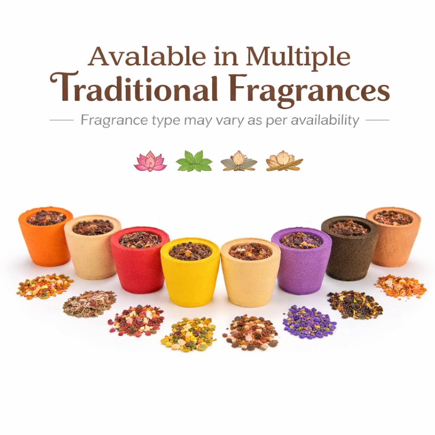 SIGNAMIO Wood Navgrah Sambrani Havan Dhoop Cup for Pooja With Divine Fragrance(Pack Of 3, 36 Cups)For Home & Office, Yoga, Puja, Prayer, Festival, Meditation & Spiritual Events