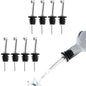 SIGNAMIO Oil Dispenser Nozzle Cap - Liquor Dispenser, Oil Pourer, Oil Bottle Cap for Kitchen Use, Fits Most Bottles, Easy Pour Spout, Leak-Proof Design, Stainless Steel, Set of 8