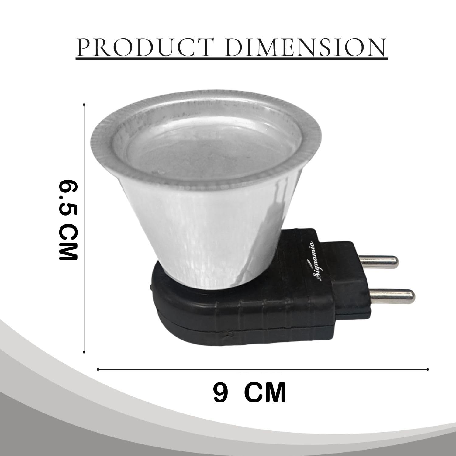 Signamio Camphor Diffuser Burner - 1pcs Kapoor Dani Electrical Camphor Oil Diffuser, Efficient and Safe for Aromatherapy, Ideal for Home and Office Use-Black