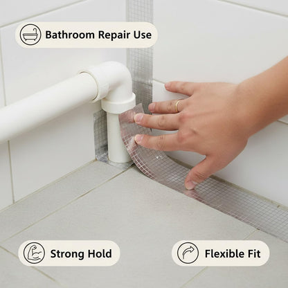 Signamio Aluminum Waterproof Tape - Super Strong Adhesive Water Proof Tape for Roof Leakage, Surface Crack, Water Leakage Tape for Room, Boat Sealing, Durable and Reliable Solution - (10 CM*5M - 1pcs)