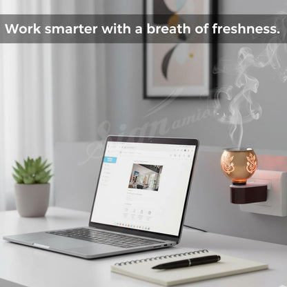SIGNAMIO ceramic Multipurpose Incense Aroma Dhoop Karpur Kapoor Dani Camphor Burner Diffuser Machine Stand Electrical Night Lamp (Camphor Tablet NOT Included) DN-Ganesh