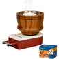 SIGNAMIO® Kapoor Kapur Dani Camphor Karpuram Bakhoor Oud Aroma Oil Diffuser Incense Dhoop Burner Electrical Stand Machine for Home Fragrance Room Freshener -DN-1, Sheesham Wood