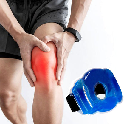SIGNAMIO® Knee Pain Relief Ice Pack Wrap with Strap - Cold Gel Pad for Knee and Foot Cooling, Pain Relief Pad - 1 Pcs