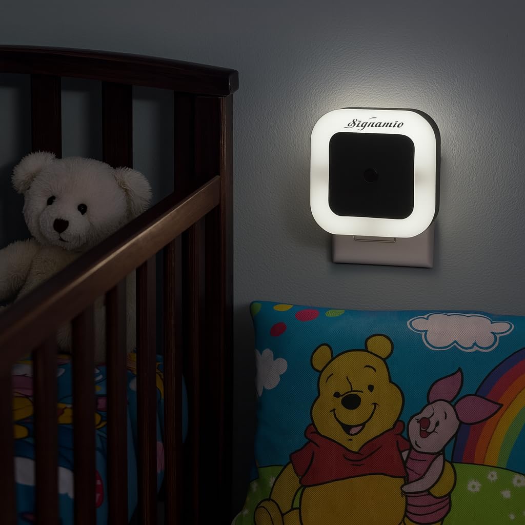 Signamio 1 Pcs Sensor Light for Home Indoor - Smart Motion Sensor LED Light, Automatic On/Off Night Lamp, Energy-Saving 0.5W for Bedroom, Bedside, Home Use-White