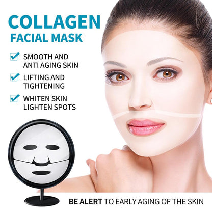 Signamio Pack of 4 Collagen Mask - Seoulskin Collagen Glass Skin Overnight Mask for Radiant Glow - for Hydrated & Rejuvenated Skin 34g Each