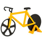 SIGNAMIO® Bicycle Pizza Cutter and Sandwich Slicer - Yellow, Ergonomic Non-Slip Handle, Stainless Steel Pizza Wheel for Kitchen, Ideal Roti, Paratha, Chapati, Brownie & Slice Cutter