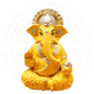 SIGNAMIO Handcrafted Yellow Ganesha Idol for Car Dashboard Item: Ganesh Ji, Ganpati Bappa Murti for Home Decor - Exquisite Car God Idols for a Divine Touch in Your Vehicle and Home