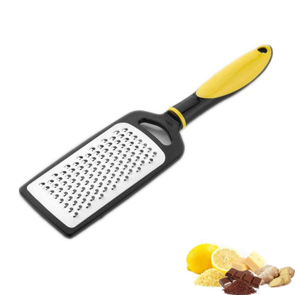 SIGNAMIO® Stainless Steel Kadukas Cheese Grater and Vegetable Shredder for Kitchen, Efficient Ginger Garlic Crusher with Protective Cover, Ideal Carrot and Ginger Slicer - Flat Design