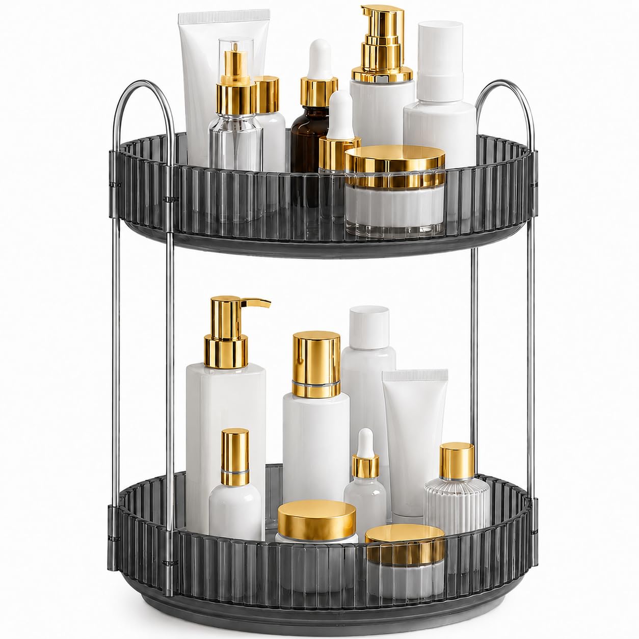 Signamio Gold 2 Tier 360 Rotating Tray Organiser (Vintage Green)