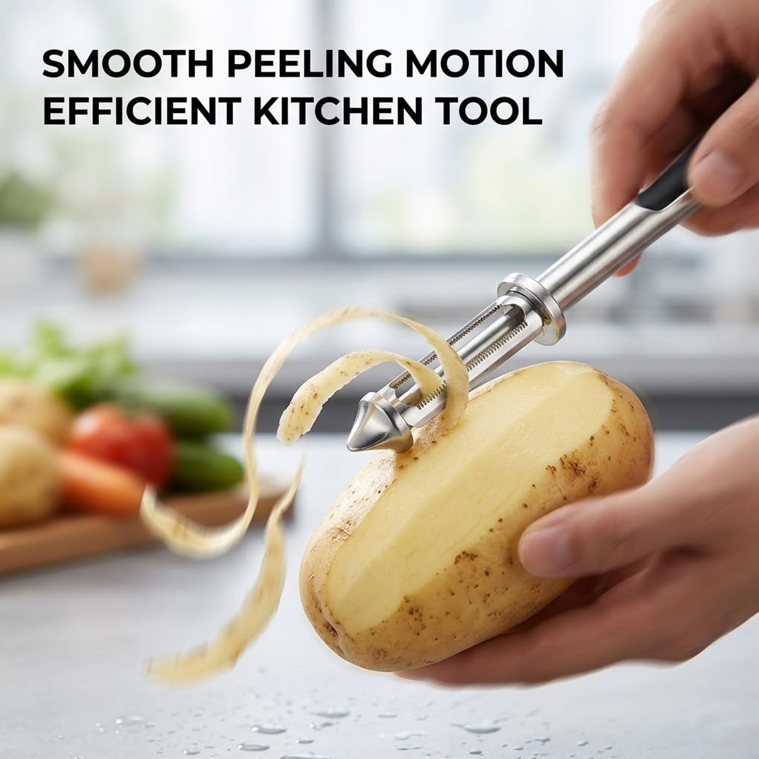 Signamio Julienne Peeler for Salad 3 in 1 Multi Blade Salad Peeler and Julian Peeler for Salad for Fast Vegetable Ribbons and Thin Slices for Healthy Meal Prep