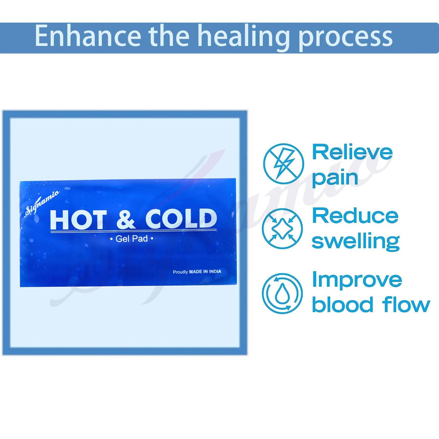 Signamio® Hot and Cold Cooling Flexible Reusable Compress Microwave Gel ice pad Pack Cool Bag for Knee feet Back face Neck and Shoulder Pain Relief Therapy - 1 Pcs