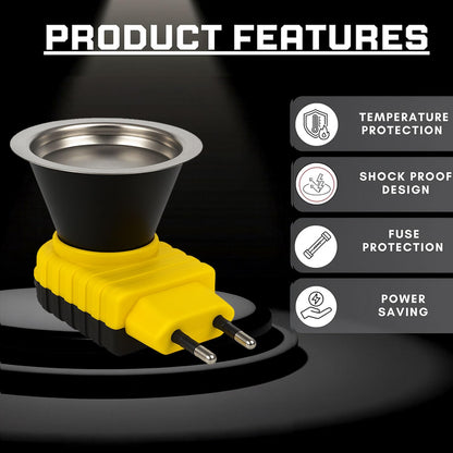 Signamio Home Fragrance Products: Camphor Diffuser Burner, Kapoor Dani Electrical Camphor, Aroma Burner & Bakhoor Burner for Home-Yellow