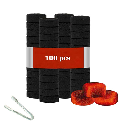 SIGNAMIO Quick Light Charcoal Tablets – for Incense & Bakhoor | Long Lasting – Burn Time Up to 45 Minutes - Pack of 10 Roll (100 DISC) DN-1