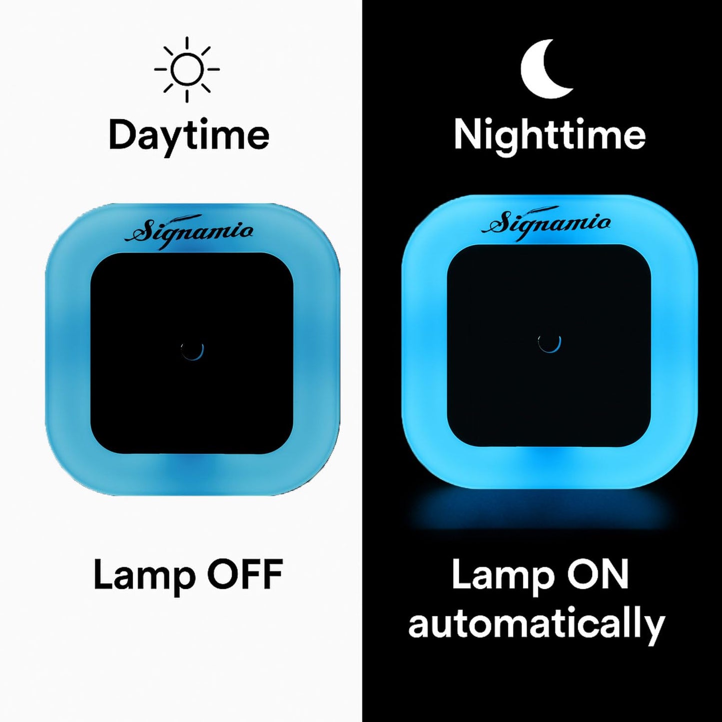 Signamio 1 Pcs Sensor Light for Home Indoor - Smart Motion Sensor LED Light, Automatic On/Off Night Lamp, Energy-Saving 0.5W for Bedroom, Bedside, Home Use-Blue