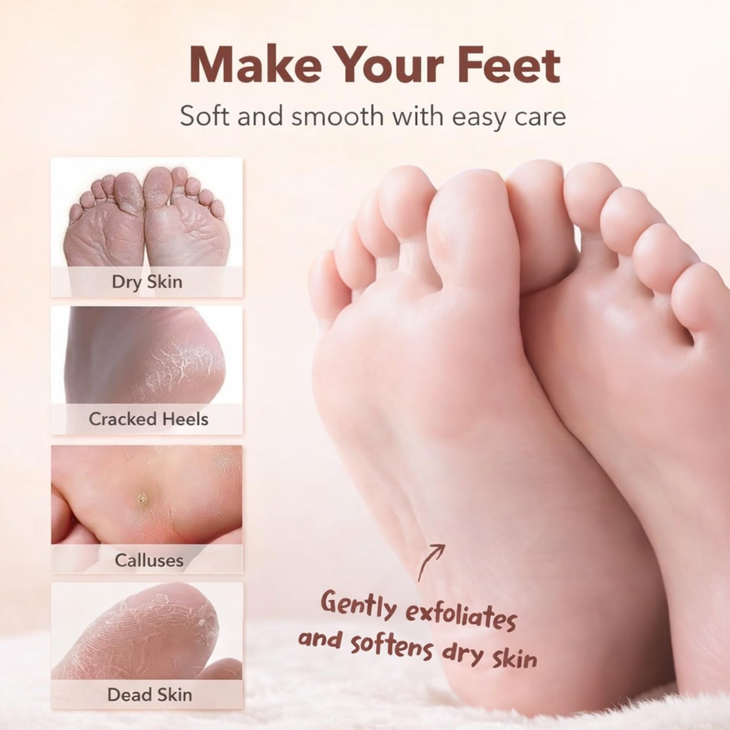 Signamio Foot Mask Peeling Feet Mask for Cracked Feet - Foot Peeling Mask Exfoliator - Callus Remover Foot Mask for Smooth, Soft Feet - Hydrating Foot Care Treatment - Lavender