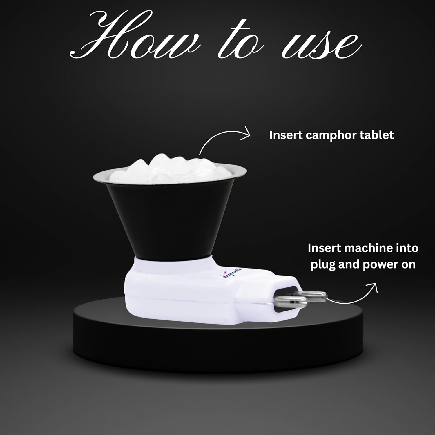 Signamio Camphor Diffuser Burner - 1pcs Kapoor Dani Electrical Camphor Oil Diffuser, Efficient and Safe for Aromatherapy, Ideal for Home and Office Use-White