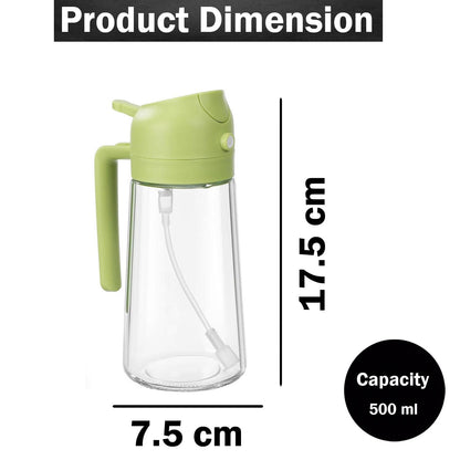 Signamio 2in1 Glass Oil Sprayer Bottle for Cooking - Versatile Oil Dispenser for Kitchen - Premium Oil Dispenser for Precise Cooking with Innovative Design for Easy Use and Refill