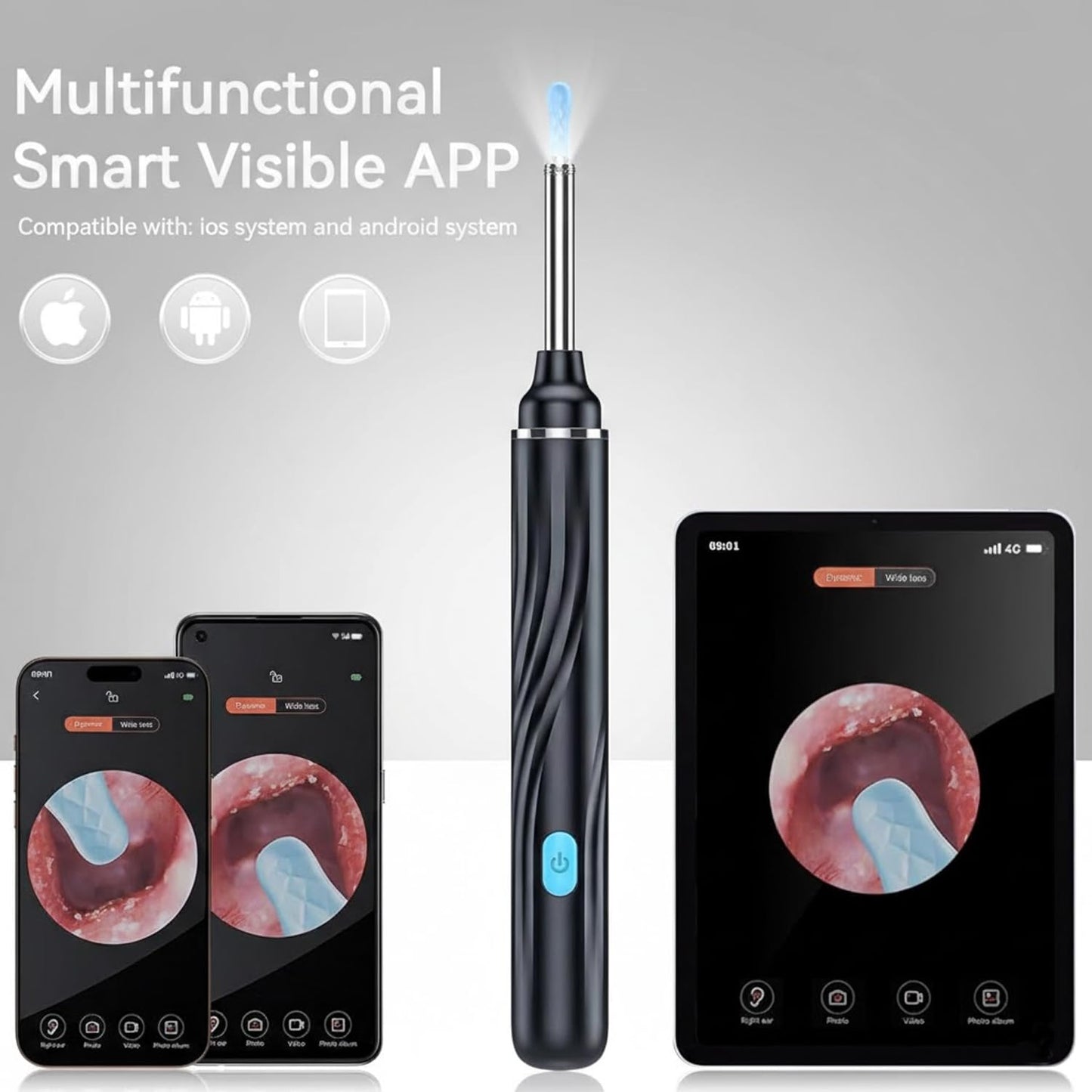 Signamio Ear Cleaner Tool with Camera - HD Ear Wax Removal Tool with WiFi Connection, LED Light Endoscope Ear Cleaning Tool Kit for Safe and Effective Cleaning