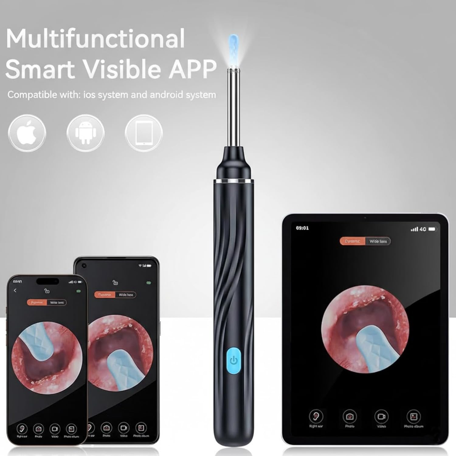 Signamio Ear Cleaner Tool with Camera - HD Ear Wax Removal Tool with WiFi Connection, LED Light Endoscope Ear Cleaning Tool Kit for Safe and Effective Cleaning