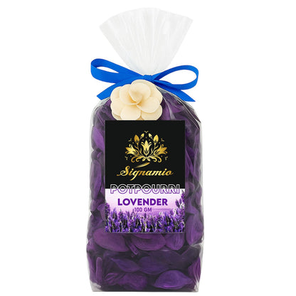 SIGNAMIO Potpourri Flowers - Dry Flowers for Decoration, Scented Dry Flower Mix for Home Decor, Natural Fragrance, Floral Arrangement, Aromatic Bowl Filler, Gift Basket Filler - Lavender