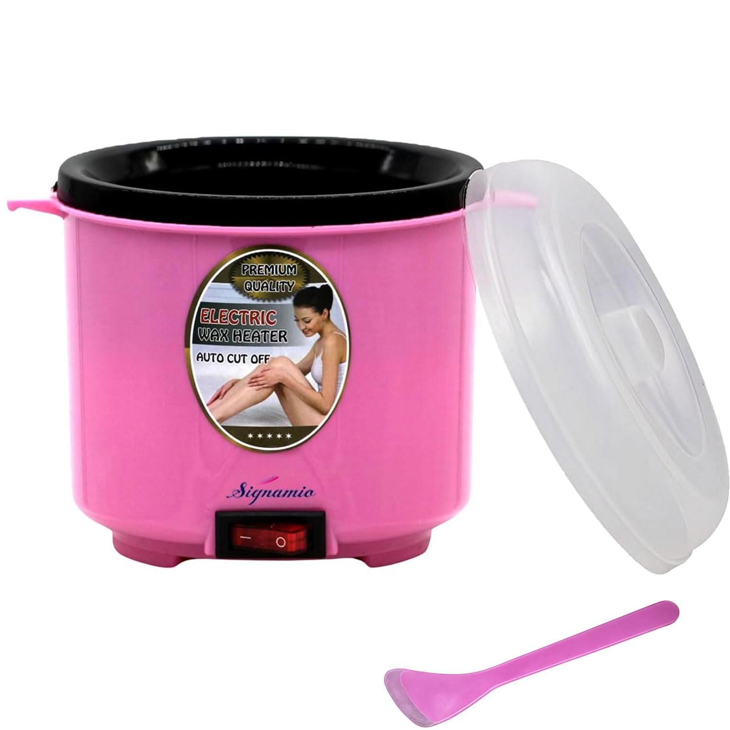 Signamio Wax Heater for Waxing for Women - Professional Wax Machine - Fast Melting Electric Hair Removal Kit for Smooth Skin at Home or Salon - Pink