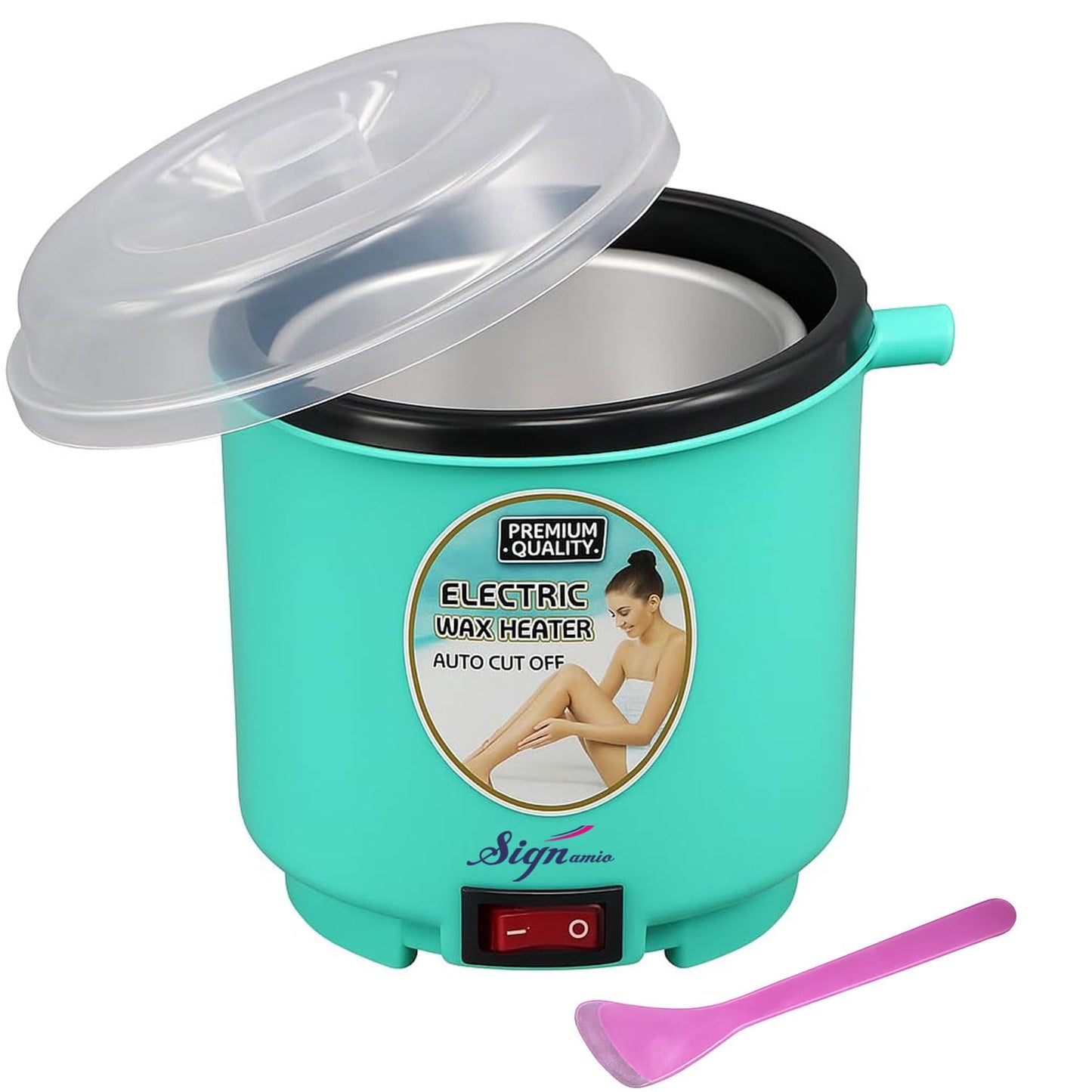 Signamio Wax Heater for Waxing for Women - Professional Wax Machine - Fast Melting Electric Hair Removal Kit for Smooth Skin at Home or Salon - Pink