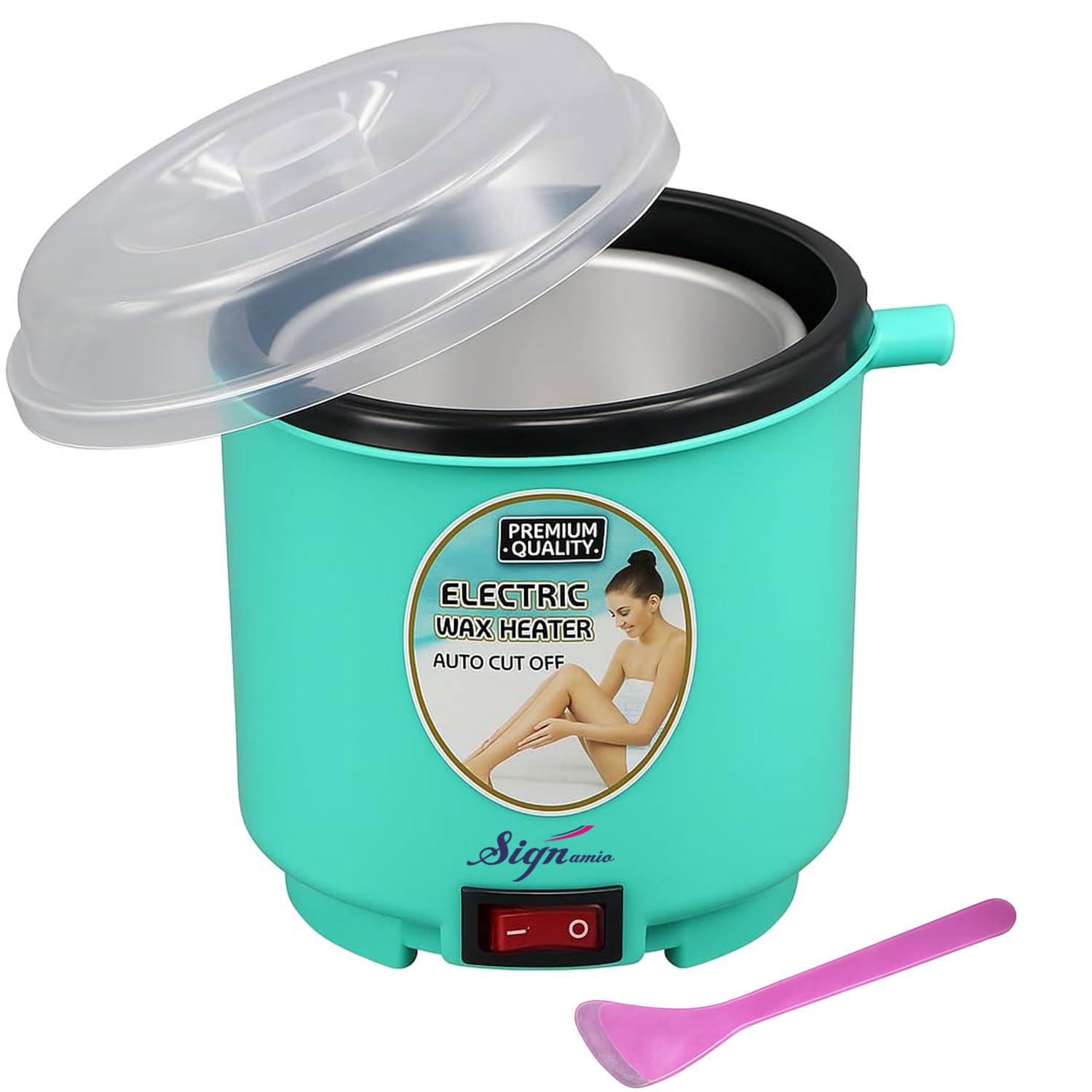 Signamio Wax Heater for Waxing for Women - Professional Wax Machine - Fast Melting Electric Hair Removal Kit for Smooth Skin at Home or Salon - Pink