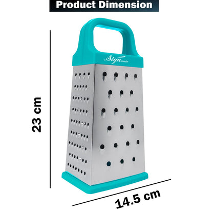 Signamio 5 in 1 Grater Stainless Steel Box, Vegetable Slicer for Kitchen - Multi-Function Carrot Grater Machine, Premium Design for Effortless and Efficient Food Preparation - Multicolor