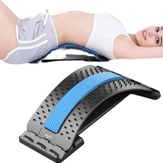 Signamio Lumbar Support Board for Pain Relief, Ergonomic Back Stretcher, Posture Corrector, Adjustable Spine Alignment, Portable Lumbar Support for Office, Home, and Travel