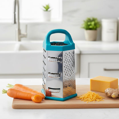 Signamio 7 in 1 Cheese Grater Stainless Steel Vegetable Slicer for Kitchen - Carrot Grater Machine and Multi-Function Slicer Box, Durable Blades for Efficient Food Preparation - Multicolor