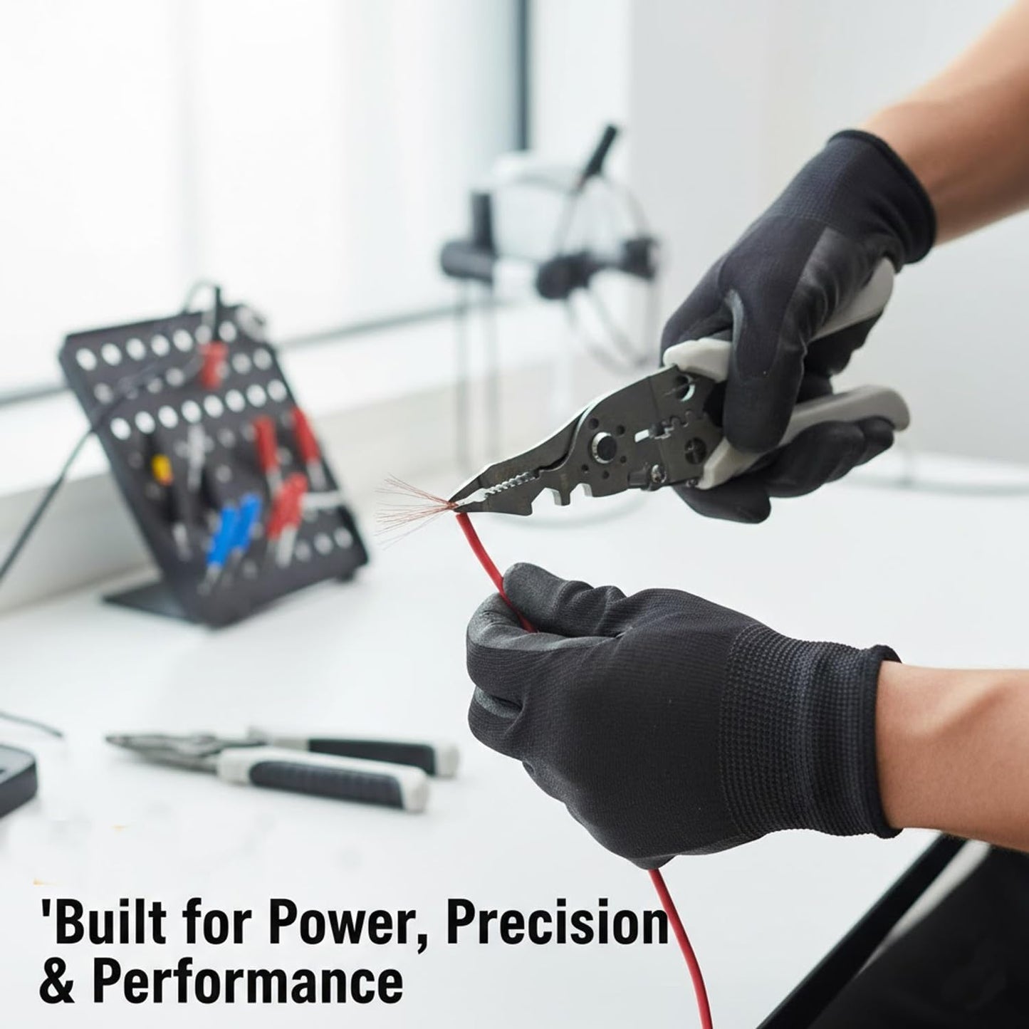 Signamio Multi-Functional Wire Cutter and Stripper Plier Tool - Essential Electrical Tools for Electrician Use, Durable and Precision Engineered for Professional and DIY Projects