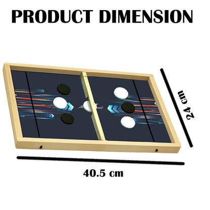 Signamio 3 in 1 String Hockey Board Game - Sling Puck Board Game, Slingo Board Game with Chess and Ludo Features - Classic Play for Family and Friends