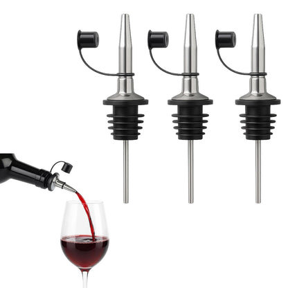 Signamio 5 Pcs Liquor Dispenser Oil Pourer and Oil Bottle Cap - Premium Oil Dispenser Nozzle Cap for Precise Pouring and Leak-Proof Seal, Ideal for Kitchen Use