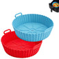 Signamio Air Fryer Silicone Tray 2 Pcs Set - Reusable Silicone Tray, Non-Stick, Heat Resistant, Easy to Clean