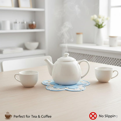 Signamio Silicone Mat for Kitchen - Star Shaped Heat Mats & Coasters for Dining Table for Hot Pots, Pack of 3 Trivet Mats, 1 Small, 1 Medium, 1 Large
