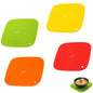 Signamio Silicone Mat for Kitchen - Pack of 4 Square Heat Resistant Coasters for Dining Table for Hot Pots - Durable Trivet Heat Mats for Added Protection and Style