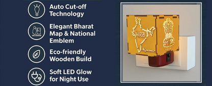 SIGNAMIO® Auto Cut Wooden Bharat Camphor Kapoor Bakhoor Oud Aroma Oil Diffuser Incense Dhoop Burner Electrical Stand Machine for Home Fragrance with Night Lamp