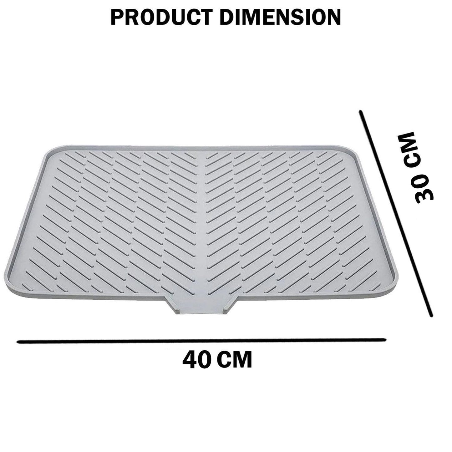 Signamio Silicone Dish Drying Mat - Large Drying Mat for Kitchen Utensils, Dry Mat for Wet Utensils on Kitchen Slab, Non-Slip and Heat Resistant, Easy to Clean, Durable Kitchen Accessory