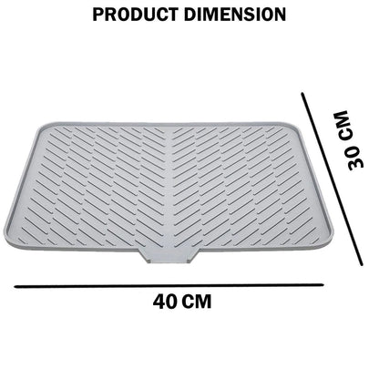 Signamio Silicone Dish Drying Mat - Large Drying Mat for Kitchen Utensils, Dry Mat for Wet Utensils on Kitchen Slab, Non-Slip and Heat Resistant, Easy to Clean, Durable Kitchen Accessory