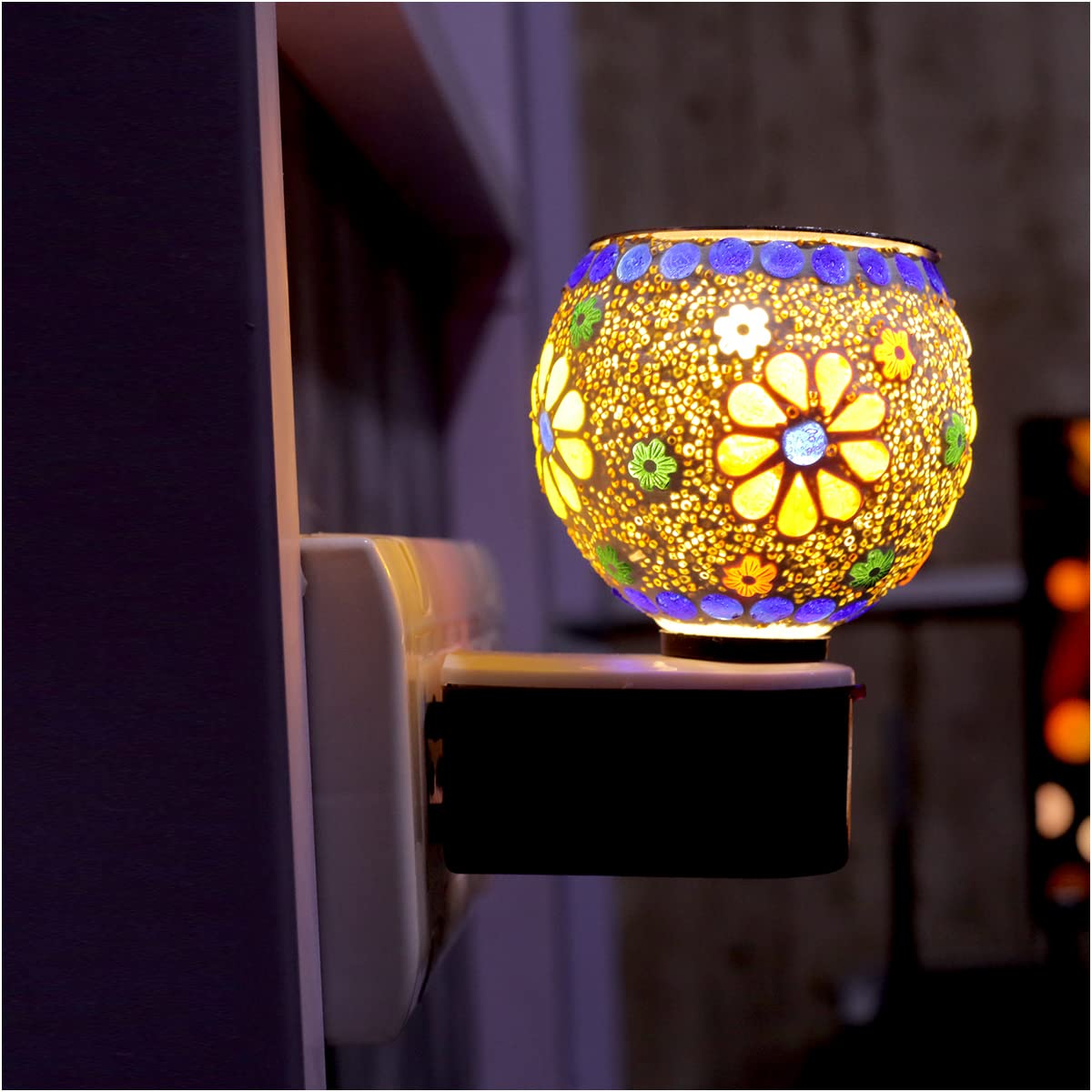 SIGNAMIO ceramic Multipurpose Incense Aroma Dhoop Karpur Kapoor Dani Camphor Burner Diffuser Machine Stand Electrical Night Lamp (Camphor Tablet NOT Included) DN-Ganesh
