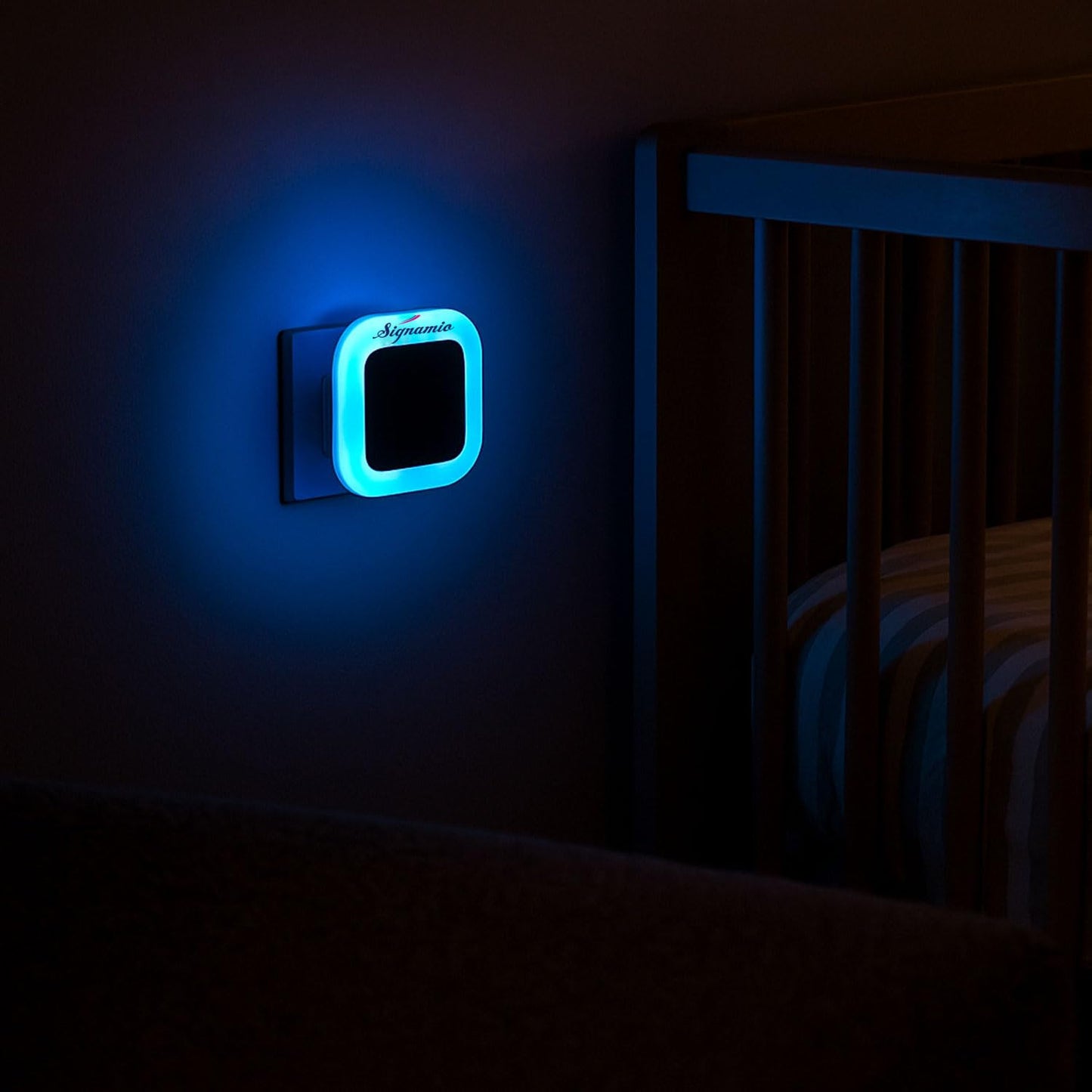 Signamio 1 Pcs Sensor Light for Home Indoor - Smart Motion Sensor LED Light, Automatic On/Off Night Lamp, Energy-Saving 0.5W for Bedroom, Bedside, Home Use-Blue