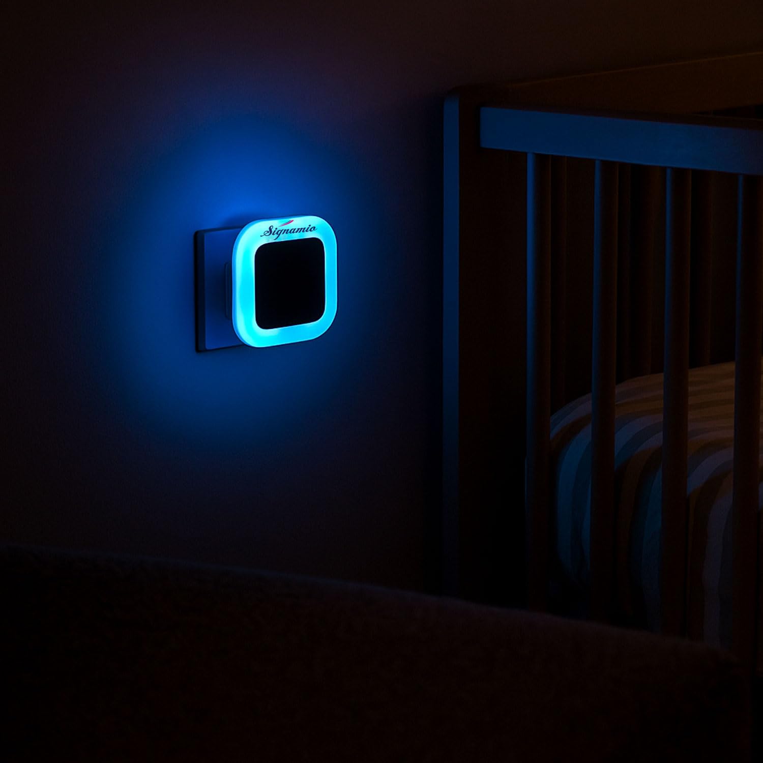 Signamio 1 Pcs Sensor Light for Home Indoor - Smart Motion Sensor LED Light, Automatic On/Off Night Lamp, Energy-Saving 0.5W for Bedroom, Bedside, Home Use-Blue