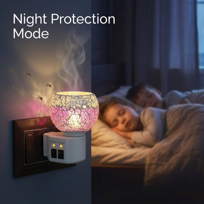 Signamio 3 in 1 Multi-Functional Camphor Diffuser Burner - Kapoor Dani Electrical Camphor with Night Lamp & Mosquito Repellent | Kapoor Dani for Home Fragrance and Ambient Lighting DN-25