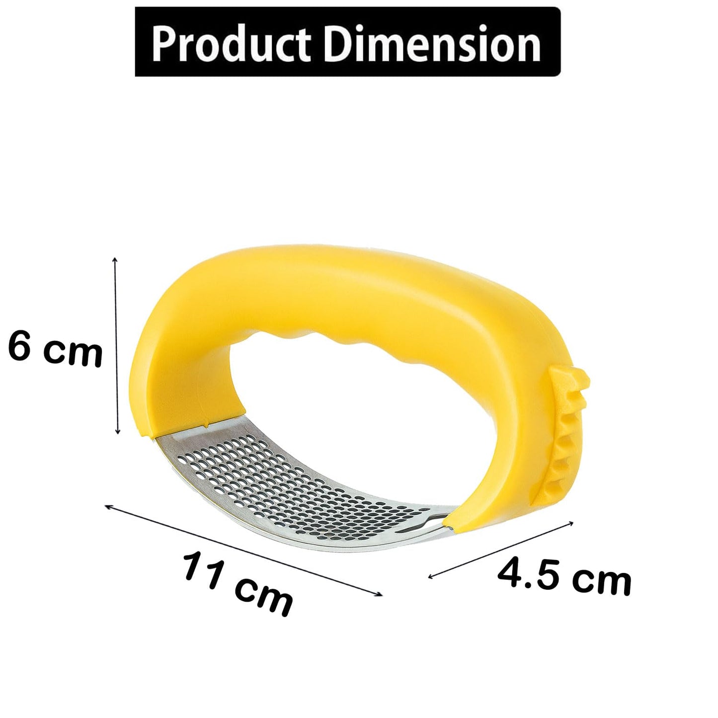 Signamio Garlic Peeler Tool - Versatile Garlic Crusher Mini Hand Press Chopper for Effortless Garlic Preparation, Durable and Easy to Clean Kitchen Essential - Yellow