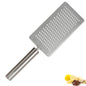 SIGNAMIO® Stainless Steel Kadukas Cheese Grater and Vegetable Shredder for Kitchen, Efficient Ginger Garlic Crusher with Protective Cover, Ideal Carrot and Ginger Slicer - Flat Design
