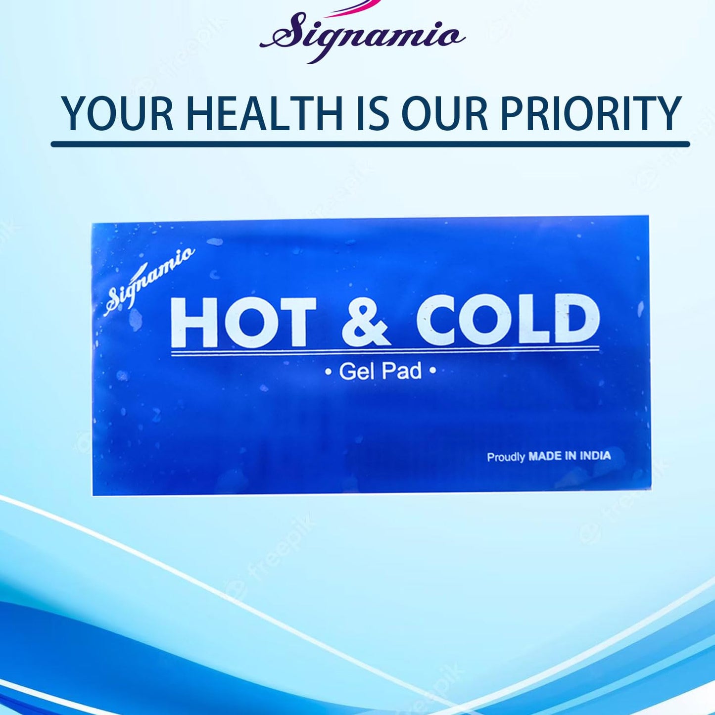 Signamio® Hot and Cold Cooling Flexible Reusable Compress Microwave Gel ice pad Pack Cool Bag for Knee feet Back face Neck and Shoulder Pain Relief Therapy - 1 Pcs